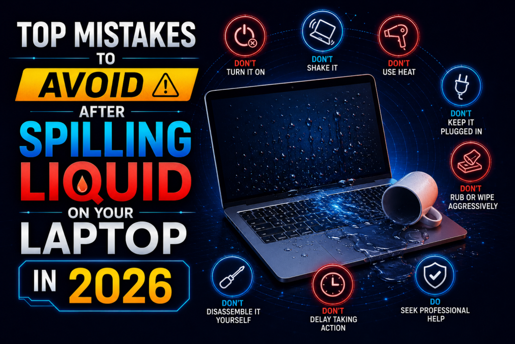 Top Mistakes to Avoid After Spilling Liquid on Your Laptop in 2026