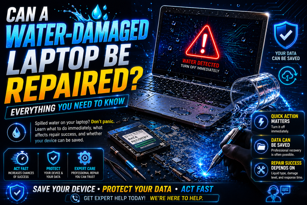 Can a Water-Damaged Laptop Be Repaired? Everything You Need to Know